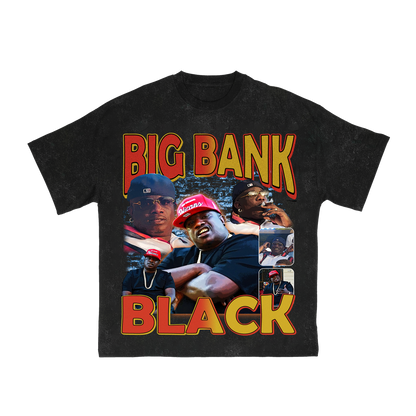 Big Bank Black Vintage Rap Tee - Heavyweight Oversized Graphic T-Shirt