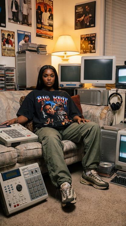 Big Krit Vintage Rap Tee - Heavyweight Oversized Graphic T-Shirt