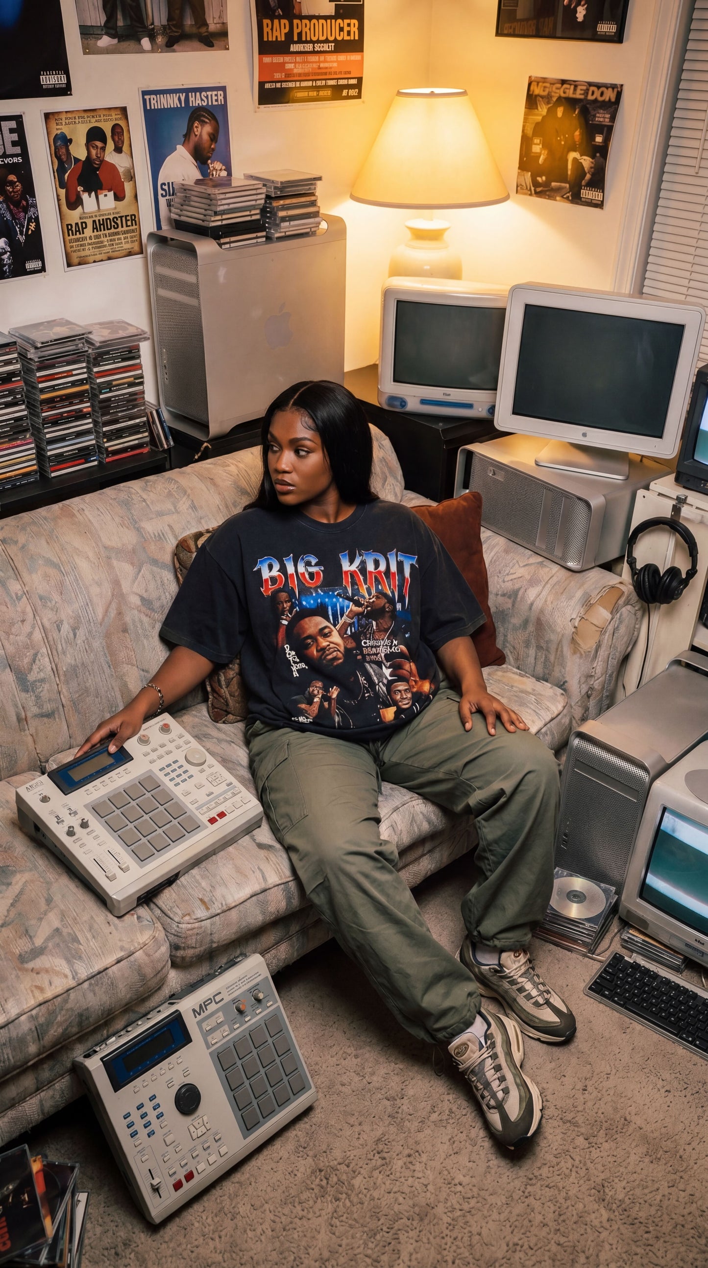 Big Krit Vintage Rap Tee - Heavyweight Oversized Graphic T-Shirt