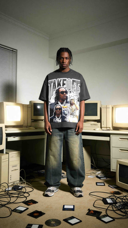 Takeoff Vintage Rap Tee - Heavyweight Oversized Graphic T-Shirt