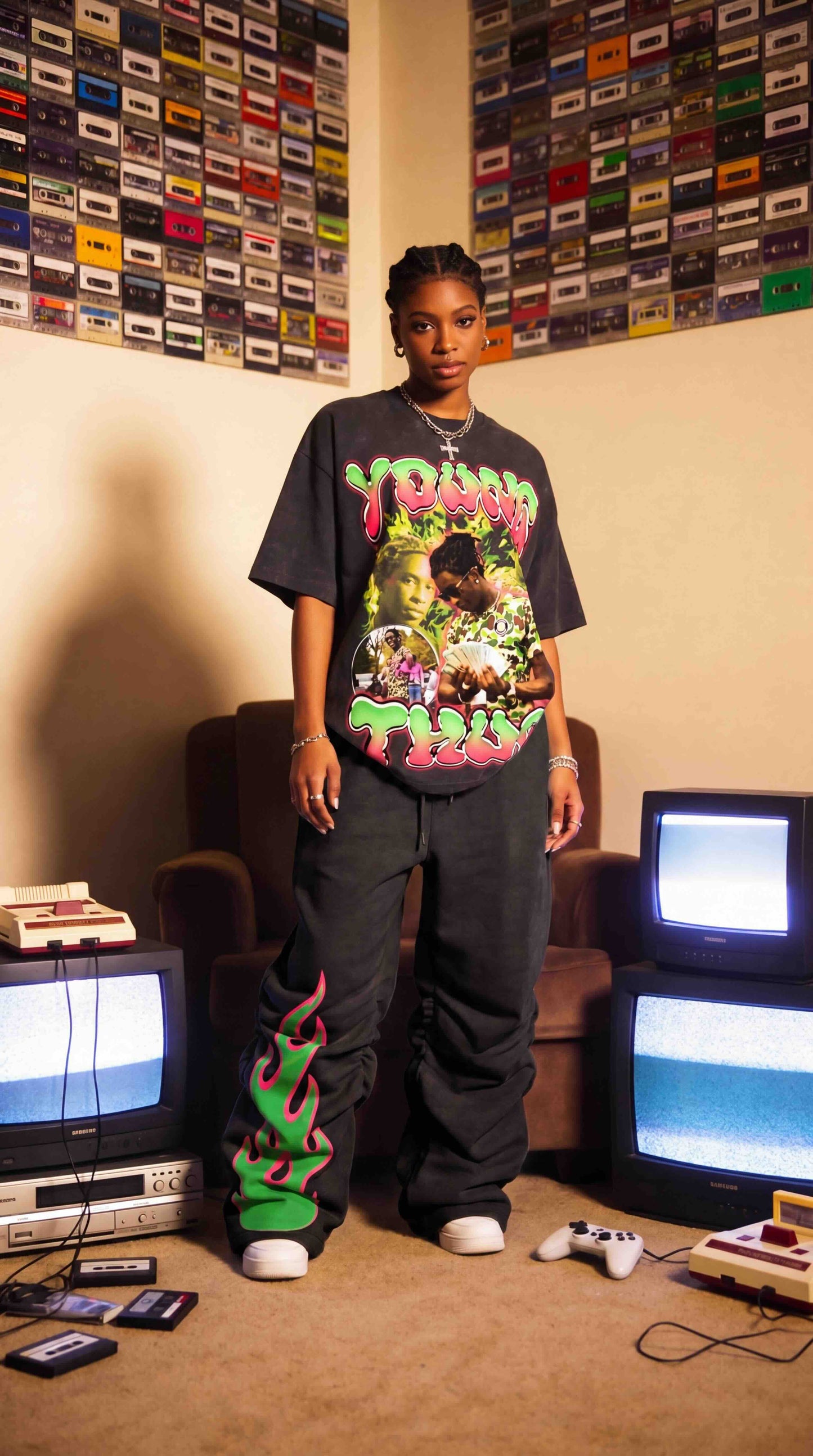 Young Thug Vintage Rap Tee - Heavyweight Oversized Graphic T-Shirt