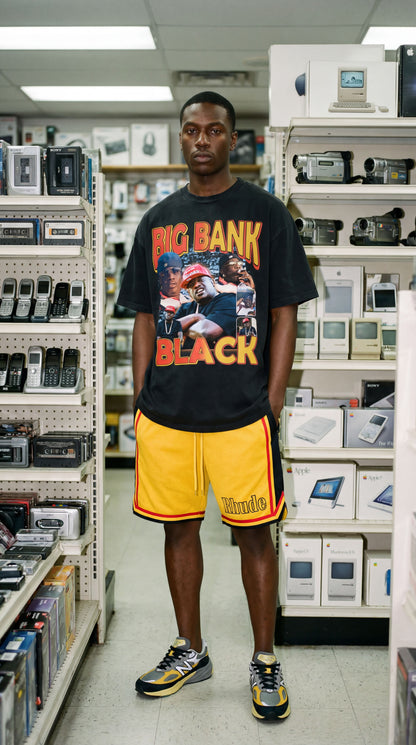 Big Bank Black Vintage Rap Tee - Heavyweight Oversized Graphic T-Shirt